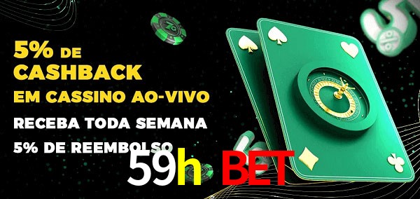 Promoções do cassino ao Vivo 59h bet